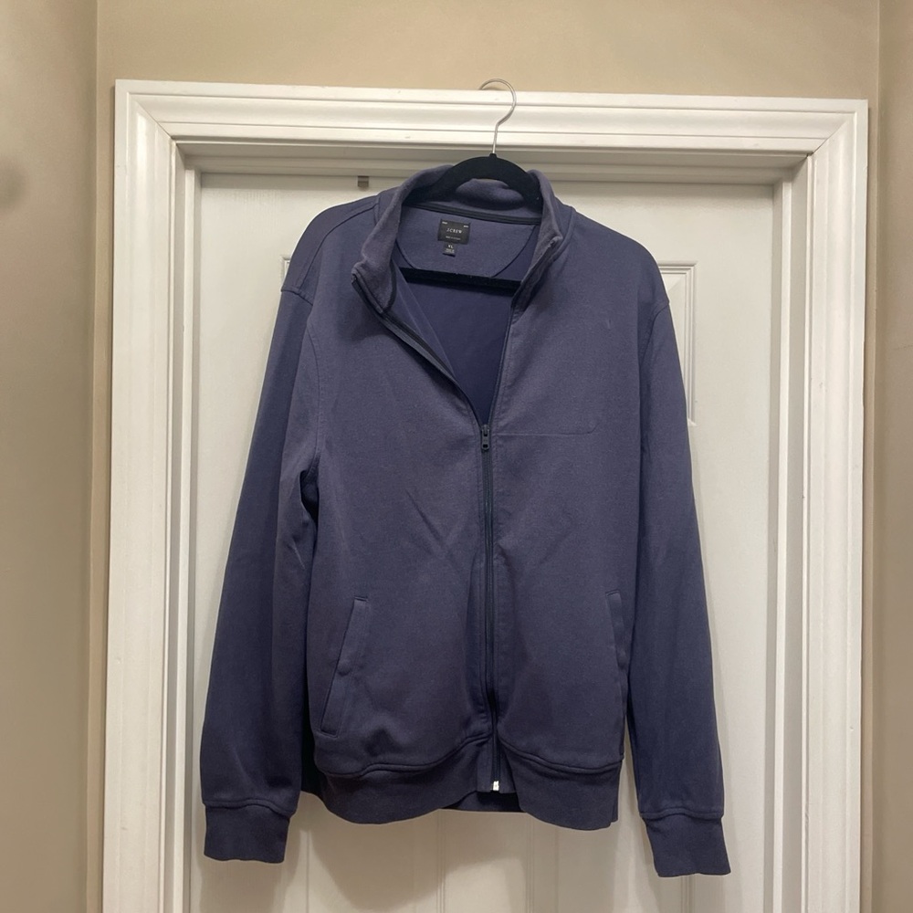 J Crew Navy Blue Zip-Up Jacket very soft